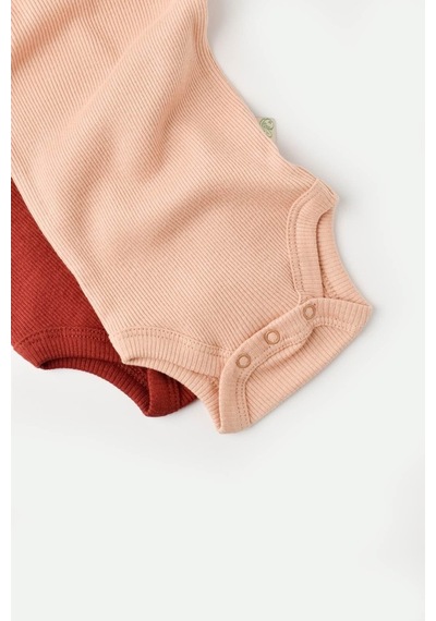 Rebebe Babycosy Modal 2 Li Kısa Kollu Bebek Badi - Bebek Body - Csym1121 (544644517) Somon
