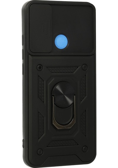 Uryport Xiaomi Redmi 9c Kılıf Pars Lens Yüzüklü Silikon - Siyah
