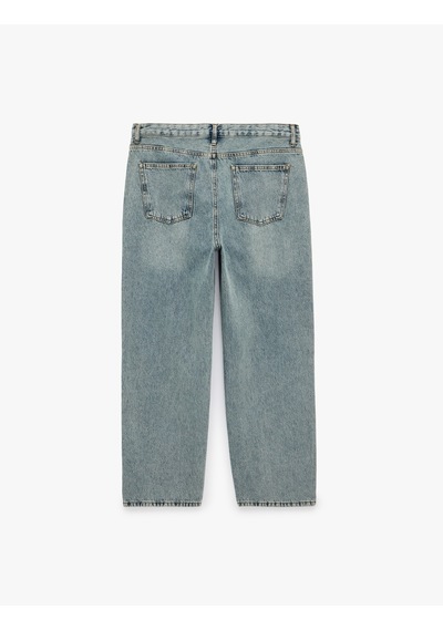 Koton Normal Bel Pamuklu Bol Kalıp Baggy Jean Pantolon Orta İndigo 7wam40070nd Koton Normal Bel Pamuklu Bol Kalıp Baggy Jean Pantolon Orta İndigo 7wam40070nd