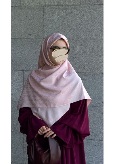 Qalortex Scarf Premium Jakarlı Mira B.boy Eşarp -şeker Pembe Şeker Pembe