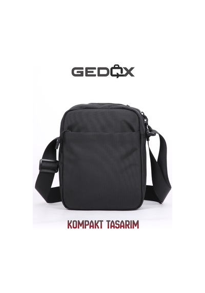 Gedox Siyah Su Geçirmez 3 Bölmeli Erkek Günlük Omuz Ve Çapraz Çanta Gdx2106
