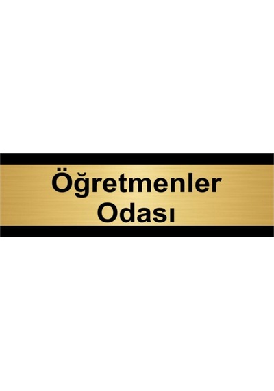 Pansuman Odası 10x20cm Altın Renk Metal Yönlendirme Levhası