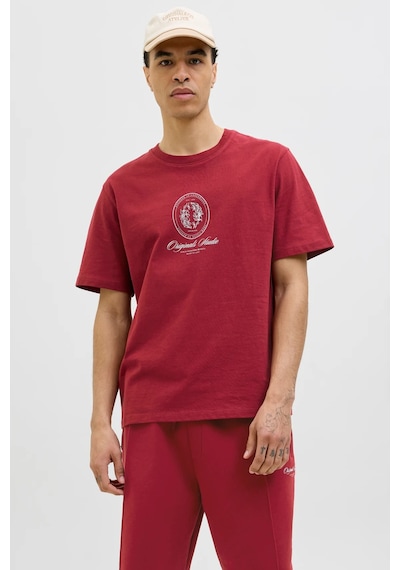 Jack & Jones Erkek T Shirt 12286609 Bordo Bordo
