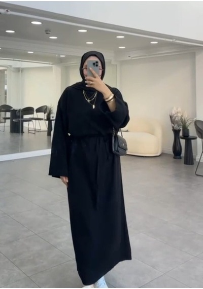 Bomii Volanlı Elbise Siyah - 936984057 Siyah
