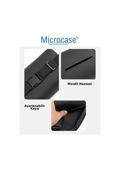 Microcase Oto Araç İçi Çek-al Mendil Kılıfı Askılığı -siyah Al4410 Genel