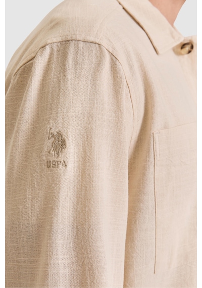 U.s. Polo Assn. Erkek Bej Gömlek Desenli 50324763-vr011