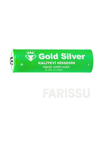 Gold Silver 18650 El Feneri Ve Kafa Lambası İçin Şarj Edilebilir Li-ion Pil - 3200 Mah 4.2v 6 Adet