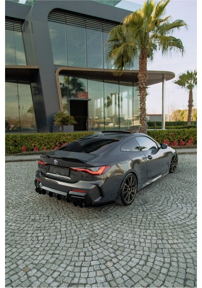 Bmw 4 Serisi G22 Coupe Arka Difüzör & Flap Seti M Sport Uyumlu Agresif Tampon Altı Paket