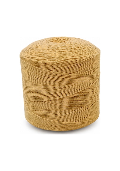 1 Kg Pamuklu El Örgü İpi Runner İpi- Amigurumi Koton İp Punch İpi Motif Hardal Renk
