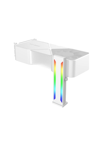 Beyaz Rgb Grafik Kartı Gpu Destek Braketi, Tek Yuvalı Kartlar, 5v 3pın Argb Led'li Destek Ekran Kartı Tutucu Braketi,