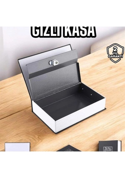 İngilizce Sözlük Görünümlü Anahtarlı Gizli Mini Çelik Kasa Kitap Tipi