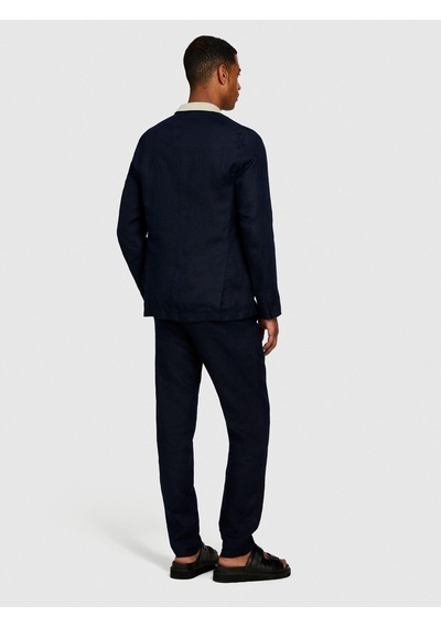 Sisley %100 Keten Astarsız Rahat Kalıp Ceket Erkek Lacivert Ceket - 324p2aghsw01q