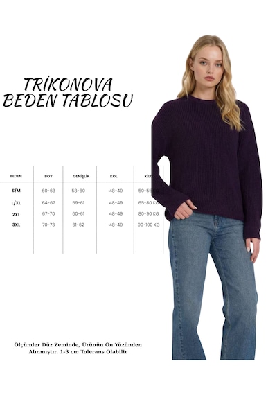 Trikonova Oversize Triko Kazak Mor