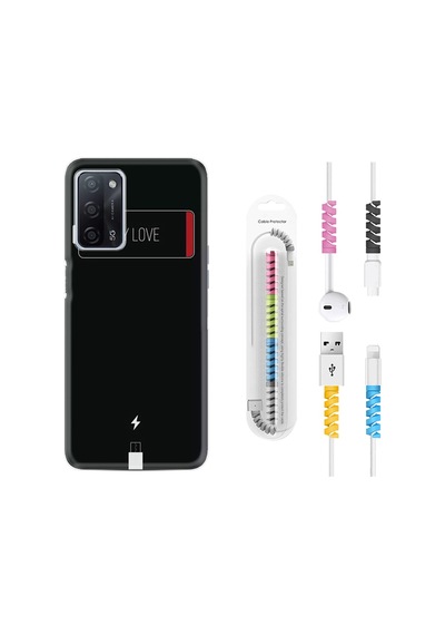 Oppo A55 Kılıf Kablo Koruyuculu My Love 1402
