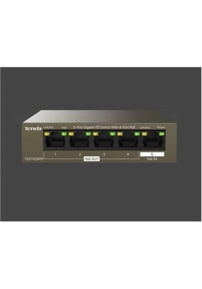 Tenda G0-5g-poe 5 Port 4 Port Poe+ 10-100-1000 Switch Çelik Kasa Poe Router Kdo