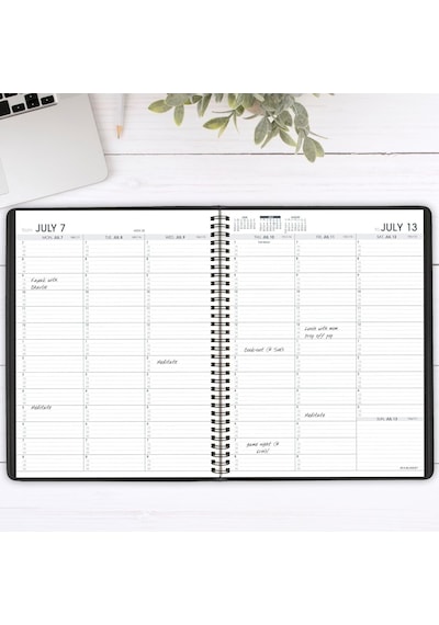 Planner 2025-2026 Akademik, Haftalık, Çeyrek Saatlik Randevu Defteri, 8-1/4" X 11", Büyük, Esnek Kapak, Siyah 7095705 Çok Renkli Planner 2025-2026 Akademik, Haftalık, Çeyrek Saatlik Randevu Defteri, 8-1/4" X 11", Büyük, Esnek Kapak, Siyah 7095705 Çok Renkli