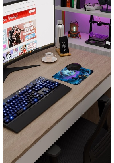 Terraria Kaymaz Dikişli Kauçuk Oyuncu Mousepad V3 - 22x18 Gaming Mouse Pad Fare Altlığı