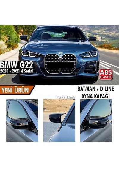 Bmw G22-g23-g26 4 Serisi Batman Yarasa Ayna Kapağı Piano Black
