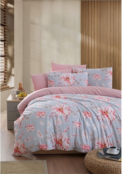 Mystory Home  Lastikli Çarşaflı Tek Kişilik Nevresim Takımı Rose