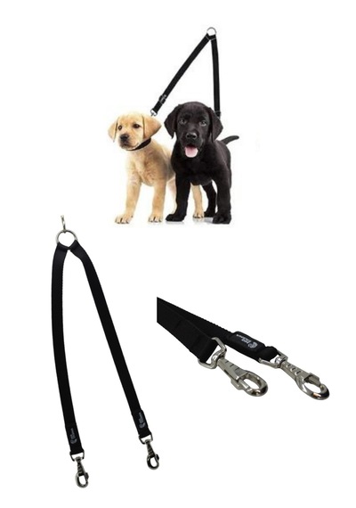 Mgtasma Duck Keten Çift Köpek Gezdirme Aparatı Siyah