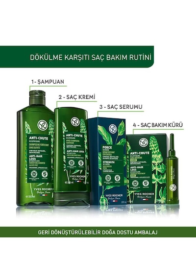 Yves Rocher Niasinamid Vitamin B6 Kür Saç Dökülmesine Karşı Serum 4 x 15 ML