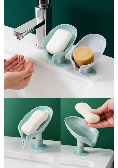 Katı Sabunluk Lavabo Üstüne Pratik Kullanım Vakumlu Sabunluk Çok renkli