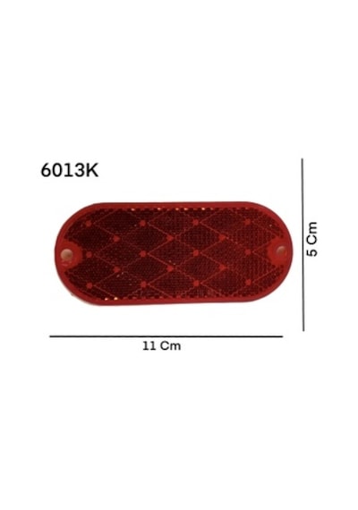 Kırmızı Vidalı & Yapıştırma  Oval Reflektör Made In Usa