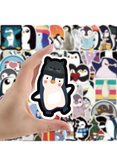 Penguen Sticker Seti Laptop Ajanda Notebook Tablet Telefon Defter Etiket Bullet Journal Diğer