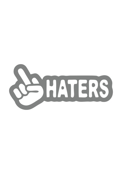 Haters Araba Sticker 17x17 Cm Gri