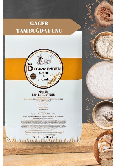 Gacer Tam Buğday Unu - 5 Kilo