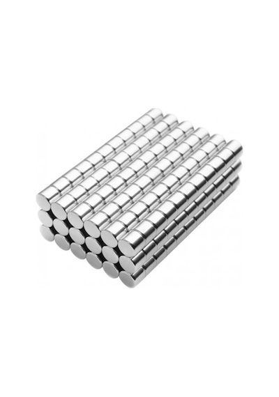 20 Adet 4x4 Mm Yuvarlak Neodyum Mıknatıs N35 Güçlü Magnet Nikel Kaplama