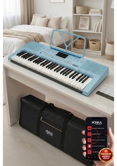 Ps-2300bl 61 Tuşlu Org Seti Mavi Kaliteli Başlangıç İçin Uygun