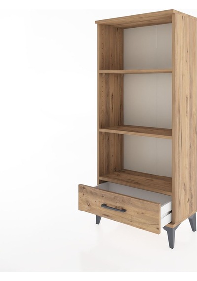 Hyperion Dolap 3 Raflı Tek Çekmeceli 60x44x134 Çam-çam Çam