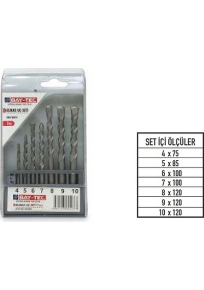 BAY-TEC ELMAS UÇ SETİ 7 PCS MU1801