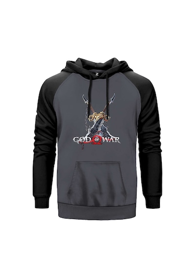 God Of War Kratos Kılıçları Gri Renk Reglan Kol Sweatshirt Gri