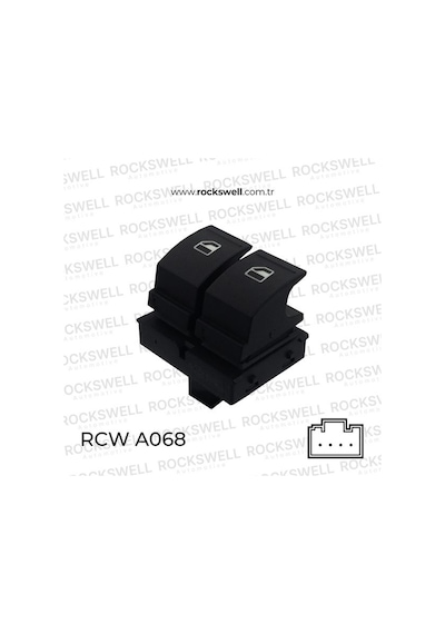 Rockswell Cam Acma Kapama Anahtarı Sol Ikılı Amarok Caddy Golf Ibıza Leon Passat Polo Touareg - A068 Rockswell A068