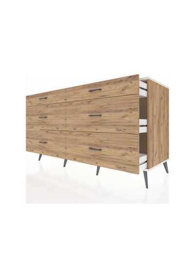 Kronos Konsol 6 Çekmeceli 176x59x99 Çam-aytaşı/çam Çam-aytaşı/çam