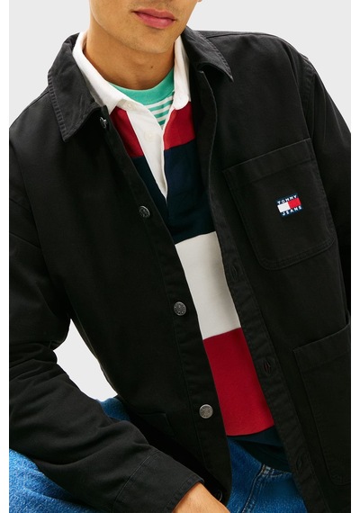 Tommy Jeans Erkek Gömlek Dm0dm20236 Bds Siyah SİYAH