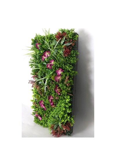 Yapay Çiçek Deposu Yapay Dikey Bitki Hazır Duvar Paneli 50x100 Cm Model 3