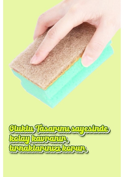 Grimorlife 10 Adet Doğal Lifli Sisal Oluklu Bulaşık Süngeri Özel Dokulu Pinterest Mutfak Temizlik Süngeri
