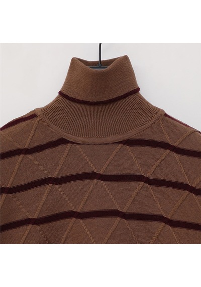 Dio Rise Erkek Şardonsuz Uzun Kol İnce Balıkçı Sweatshirt - 189232 - Toprak Toprak