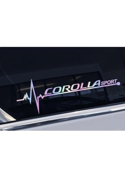 Toyota Corolla Yan Cam Sticker Oto Kapı 20 Cm X 7 Cm Renkli
