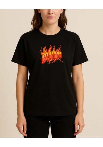 Hugo Boss Burn Baskılı T-shirt Siyah