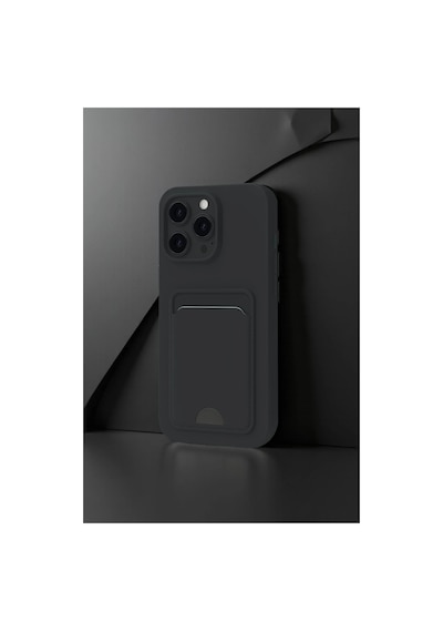 Apple iPhone  Uyumlu  16 Pro Kılıf Kelvin Kartvizitli Silikon - Derin Mor
