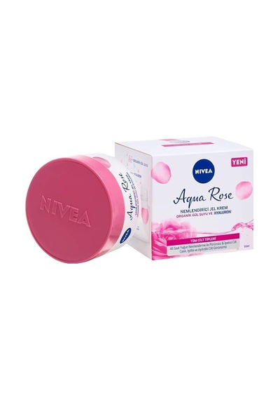 Nıvea Aqua Rose Hyaluron Ve Organik Gül Suyu İçeren Nemlendirici Jel Yüz Kremi, 50 Ml, 48 Saat Yoğun Nemlendirme, Tüm Cilt Tipleri İçin, Işıltılı, Pürüzsüz Cilt Sku: Smg8690010417336