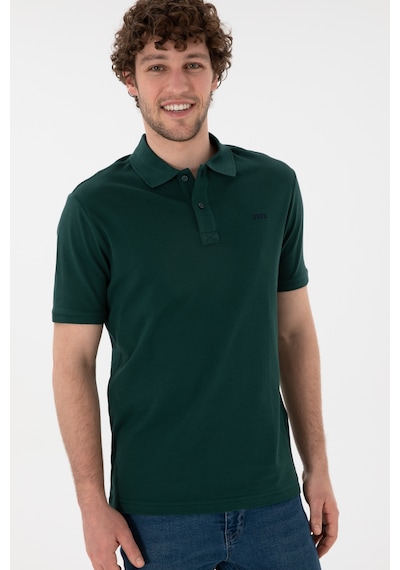 U.S. Polo Assn. Erkek Regular Fit Polo Yaka Koyu Yeşil Basic Tişört 50306007-VR079 U.S. Polo Assn. Erkek Regular Fit Polo Yaka Koyu Yeşil Basic Tişört 50306007-VR079