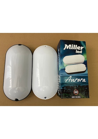 Miller Led Aurora Ledli Oval Duvar Armatürü Günışığı-3000k