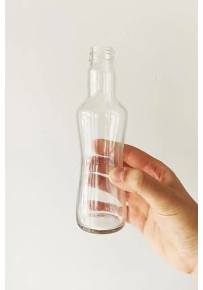250 Ml Kapasiteye Sahip Şeffaf Cam Şişe Seti 6 Adet Açık Kahverengi