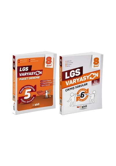 Gizli 2026 8. Sınıf Lgs Varyasyon 5 Deneme + 6 Yıl Konu Konu Çıkmış Sorular Seti 2 Kitap
