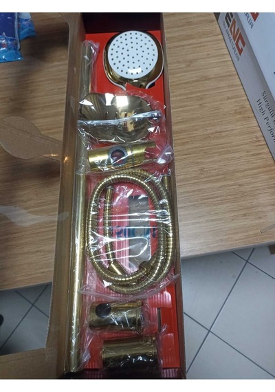 Sürgülü Duş Seti Gold Krom